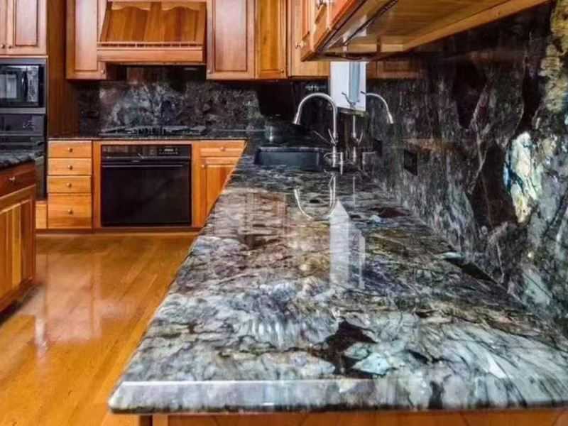 Labradorite Blue Granite kitchen countertop (1)