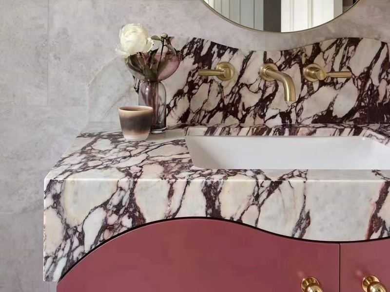 calacatta viola marble bathroom vanity