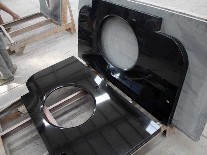 polished China black granite bathroom vanity 2 polished China black granite bathroom vanity 2