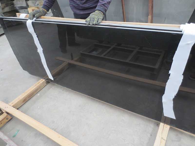 polished China black granite slab 1 polished China black granite slab 1