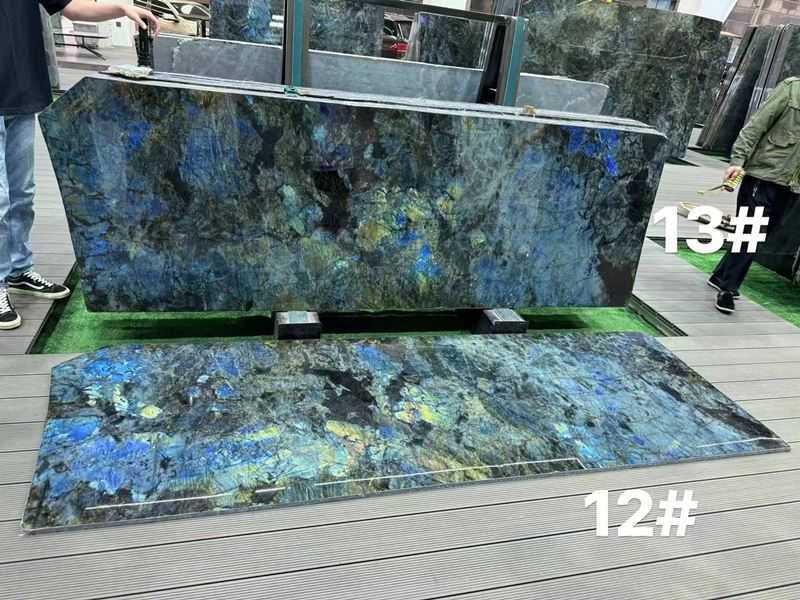 polished Labradorite Blue Granite slab (10) polished Labradorite Blue Granite slab (10)