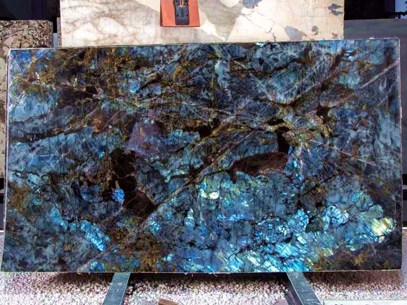 polished Labradorite Blue Granite slab (4) polished Labradorite Blue Granite slab (4)