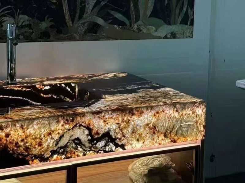 polished black magma granite kitchen countertop (13)