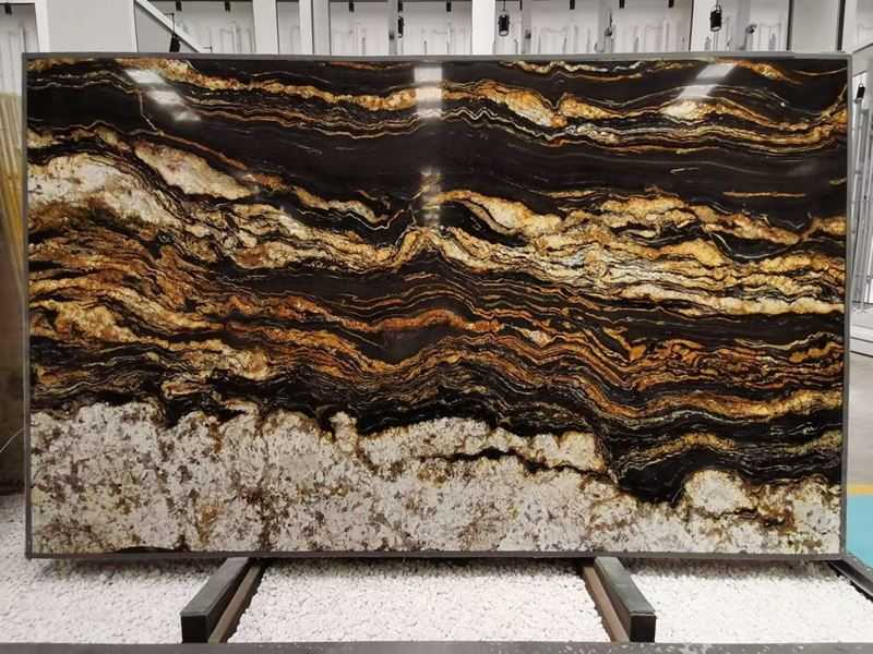polished black magma granite slab (11) polished black magma granite slab (11)