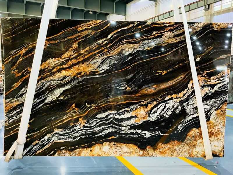 polished black magma granite slab (21) polished black magma granite slab (21)