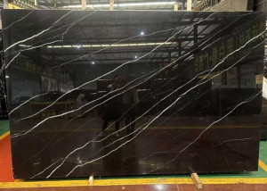 polished black marquina marble slab (2)