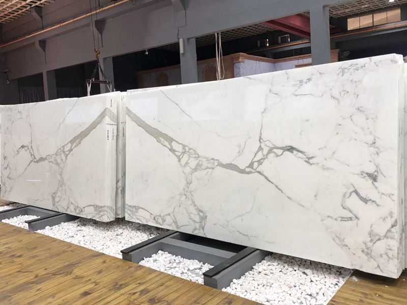 polished white calacatta marble slab (10) polished white calacatta marble slab (10)