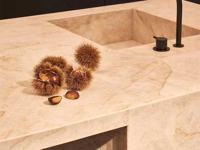 taj mahal quartzite kitchen countertop (1)