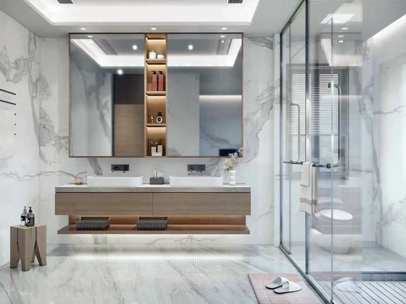 white calacatta marble bathroom decoration (1)