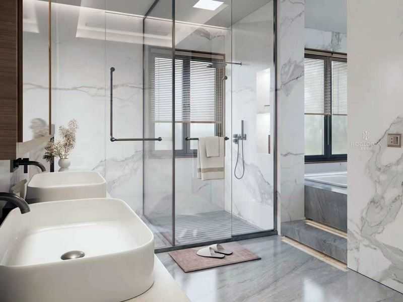 white calacatta marble bathroom decoration (5)