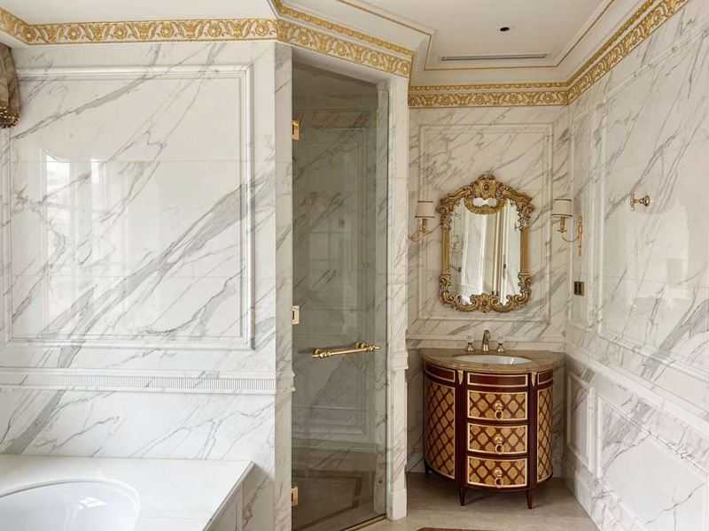 white calacatta marble bathroom decoration (6)