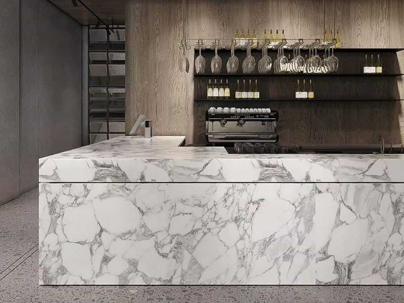 white calacatta marble kitchen countertop (1)