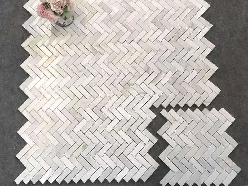 white calacatta marble mosaic tile (2) white calacatta marble mosaic tile (2)