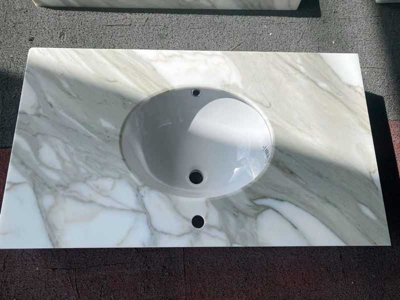 white calacatta marble vanity top (6) white calacatta marble vanity top (6)