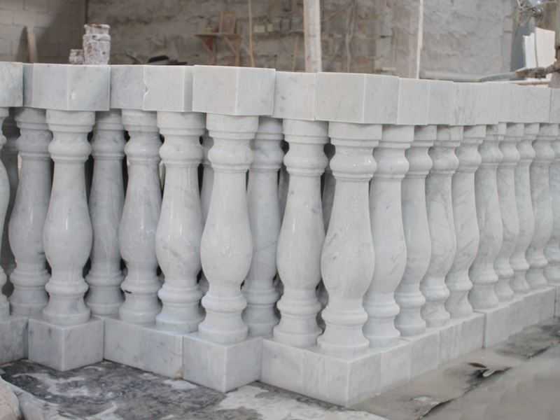 white carrara marble balustrater (4) white carrara marble balustrater (4)