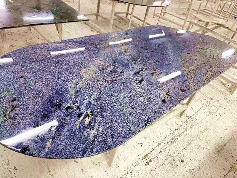 blue bahia granite kitchen countertop
