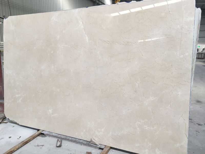 polished crema marfil marble slab (4)