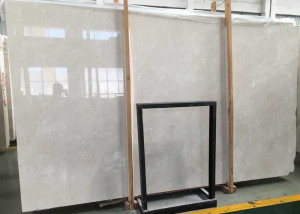 polished crema marfil marble slab (6)