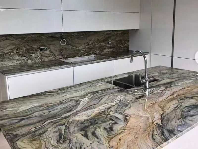 polished fusion blue quartzite kitchen countertop (3) polished fusion blue quartzite kitchen countertop (3)