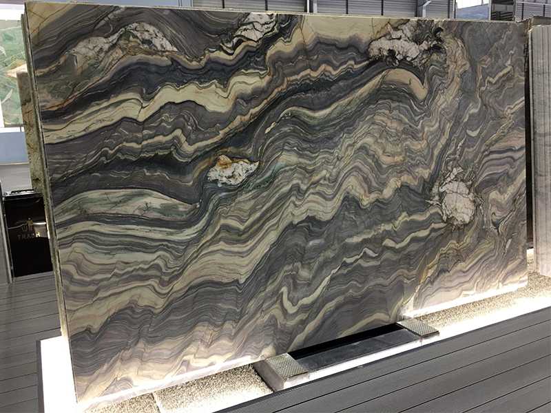 polished fusion blue quartzite slab (10) polished fusion blue quartzite slab (10)