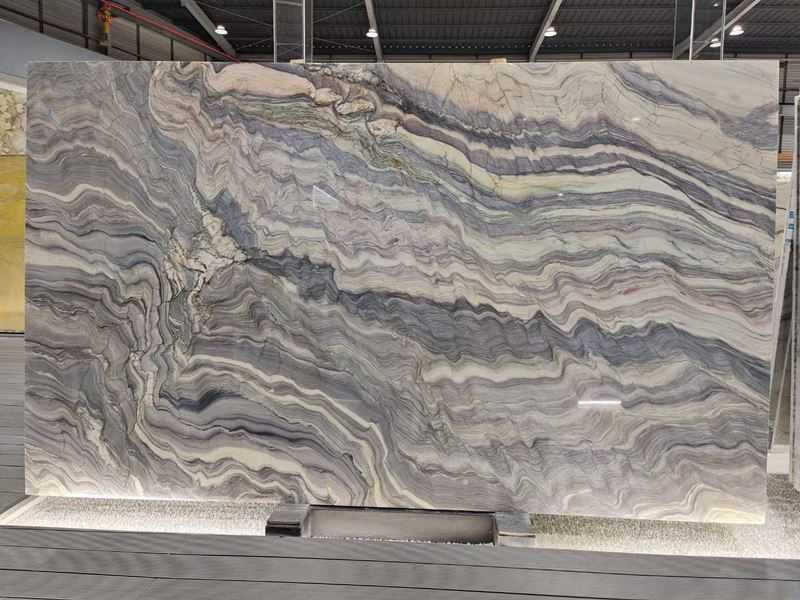polished fusion blue quartzite slab (18) polished fusion blue quartzite slab (18)