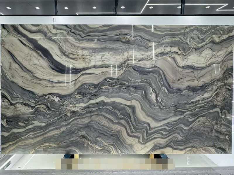 polished fusion blue quartzite slab (23)