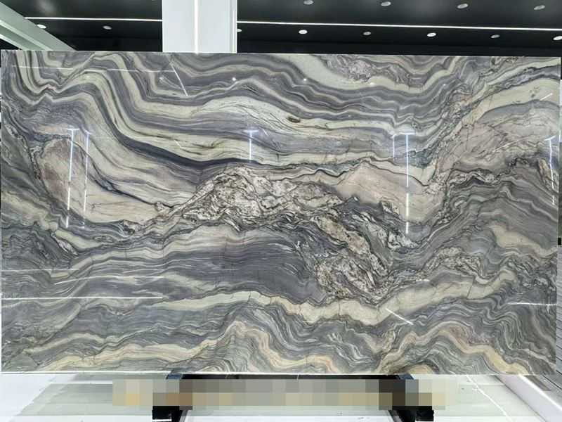 polished fusion blue quartzite slab (24)