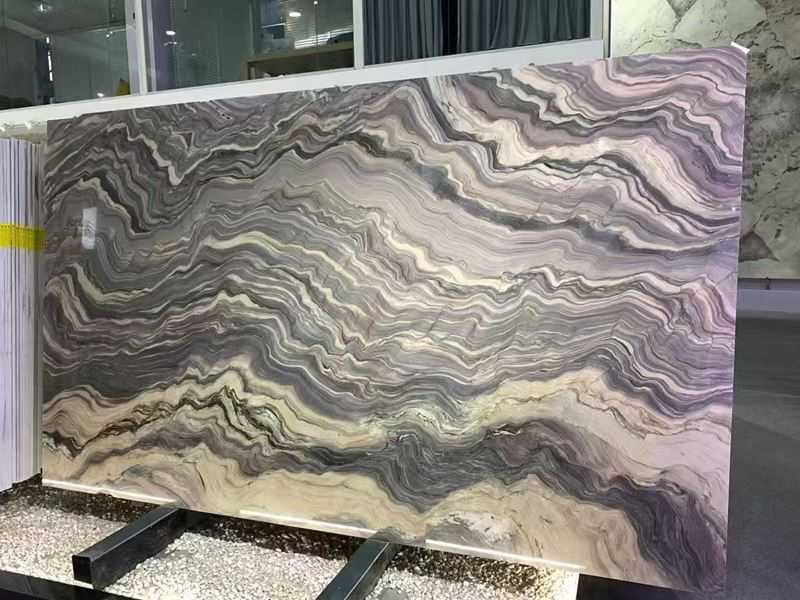 polished fusion blue quartzite slab (25)
