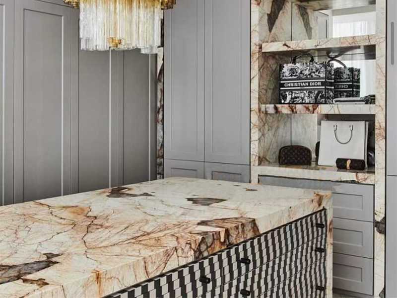patagonia granite kitchen countertop and niche
