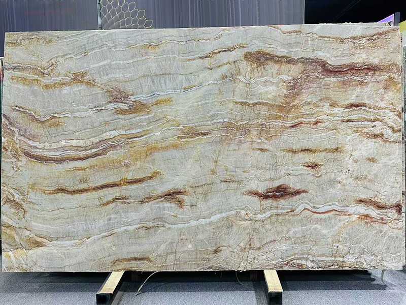polished Nacarado Quartzite slab 4