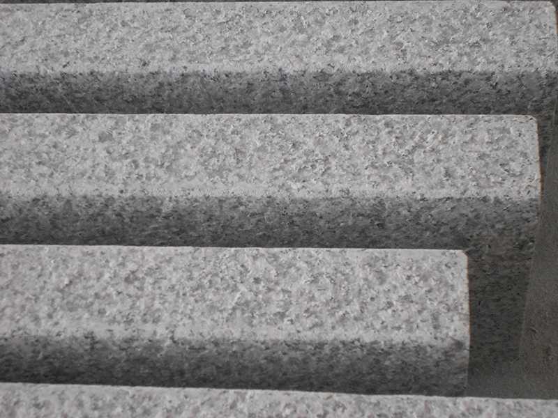 flamed light grey granite kerbstone 6