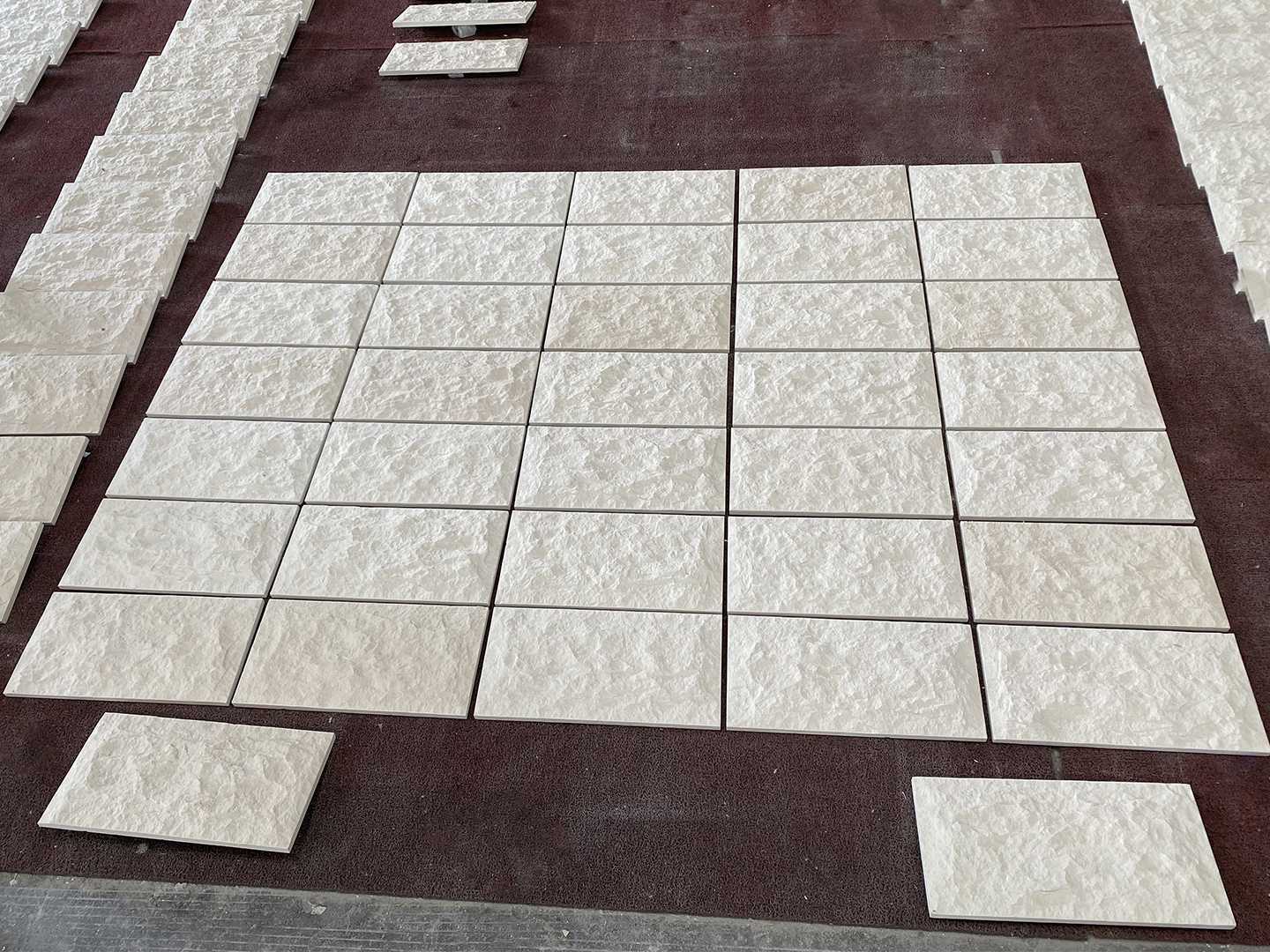 split white limestone tile