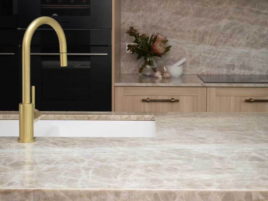 taj mahal quartzite kitchen countertop 2